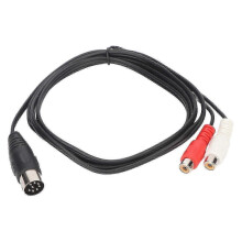 8 Pin Din to 2 RCA Adapter Cable 8 Pin Male to 2 Female RCA Cable for Sound Instrument Equipment 4.9