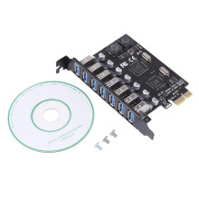 Adattatore per Scheda di Espansione PCI-E USB 3.0 Adattatore per Hub USB 3.0 un 7 Porte Scheda PCI Express Extender PCI-E Esterna per Desktop