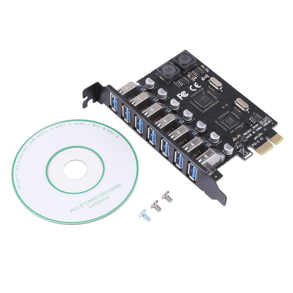 Usb 3.0 Pci-E Expansion Card Adapter 7 Usb 3.0 Hub Adapter External Pci-E Extender Pci Express Card For Desktop 6032267941981