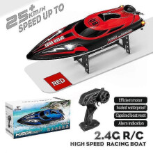 (red) HJ808 RC Speedboat 2.4G Water Toy Boat 25KM High-speed Remote Control Boat