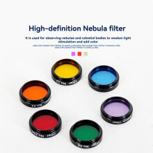 Ensemble de Filtres pour Télescope, Filtre à Six Couleurs, Filtre Nébuleux avec Boîte en Aluminium, Filtre Lunaire de 31,7 mm, 1,25 Pouce.