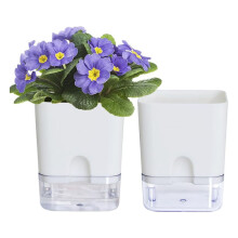 Plant Pots Indoor 4.25 Inch Self Watering Plant Pot for Indoor, Violet Pots Planter with Visible Reservoir Self 2Pcs