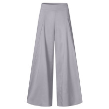 Palazzo Pants for Women Slacks Wide Leg High Waisted Business Casual Work Trousers with Pockets Gray L
