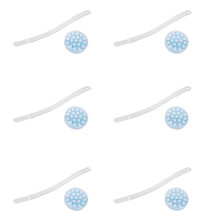 6X Lozione Un Manico Lungo Crema per Olio Applicatore Testa Corpo Gamba Indietro Spazzola da Bagno Scrub Massaggiatore Doccia Sfregamento Spazzola