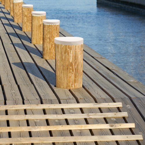 Wood Peg Caps Für Dock Piling Weiß PVC 6 2