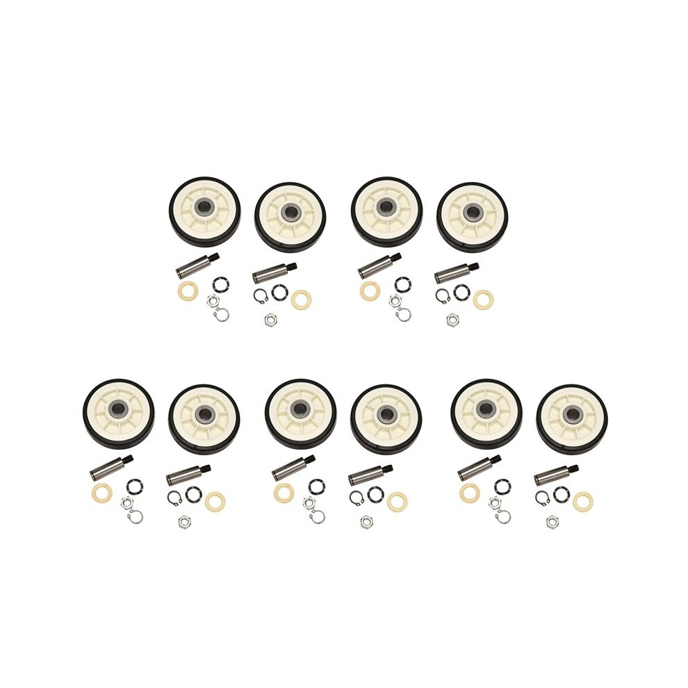 10Pcs Dryer Drum Support Roller And Shaft For 303373, 12051541, Er303373k, 303373K 6032794296790
