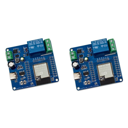 2X ESP32-S3 WIFI  Development Board Module  5-60V Powered Single-Channel Relay Module USB C Interface