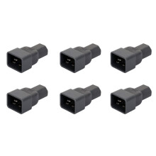 6X Beige Color IEC 320 C13 to C20 AC Adapter, IEC 15A to 10A,16A to 10A AC Converter,C20 16A to C13 10A Power Connector