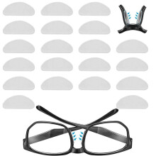 20PCS Anti Slip Eyeglasses Nose Pads, Elastic Comfort Fit Durable Replacement Pack for Glasses