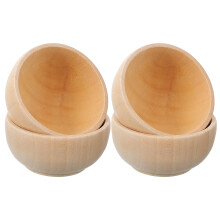 4Stk Holzschüssel Set Unlackiertes Holzspielzeug Für Diy