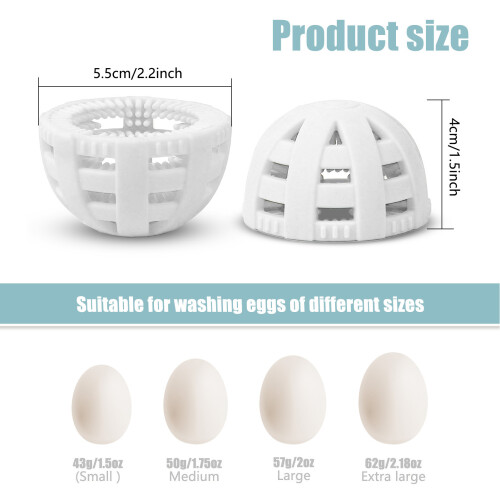 Silicone Egg Brush Scrubber 34g 5.5x4cm White 1