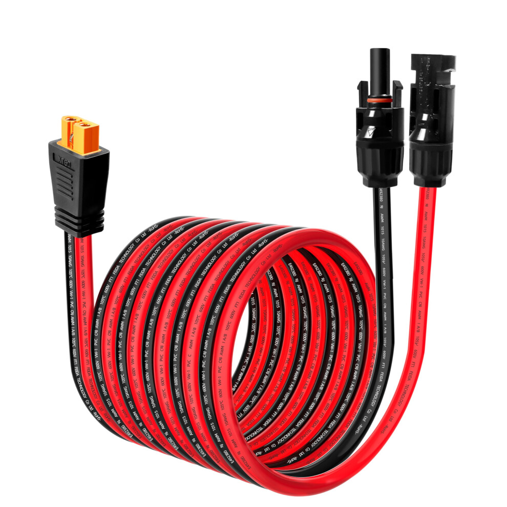 10Awg 10Ft Solar Extension Cable To Xt60i For Stable Power Transfer And Flexible Panel Placement 9771547650997