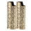 2-Pcs Floral Zinc Alloy Lighter Case Bronze 1