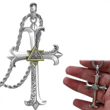 1 pcs Men's Cross Pendant Necklace Gift Vintage Necklace - DD0
