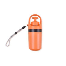 (Orange) Portable Dog Pooper Scooper with Garbage Bag Outdoor Pet Poop Grabber Claw Fecal Shovel Picker Dog Fecal Collector Cleaning Tool