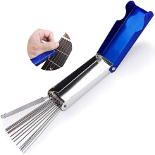 Guitar Saddle File Saddle Nut Slot Tool Guitar Bridge File Set for Guitar, Acoustic Bass, Ukulele Bass, 13 Needles Stainless Steel Buckle, Blue - DD