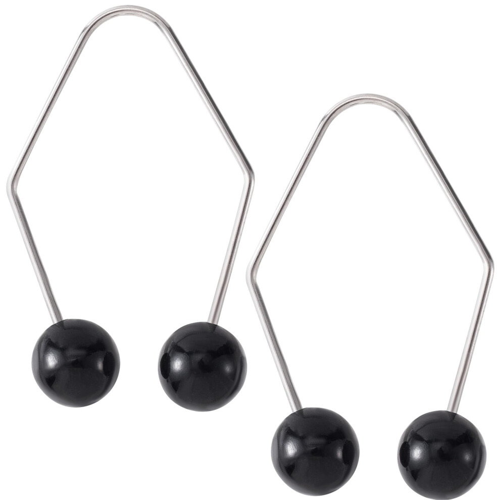 Black Dimple Maker Facial Muscle Trainer For Natural Cheek Dimples And Beautiful Smile, 2Pcs