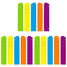 60 Pieces Snap-In Plastic Bookmark Binder Dividers Snap In Bookmark for Planner Multicolor Plastic Bookmark