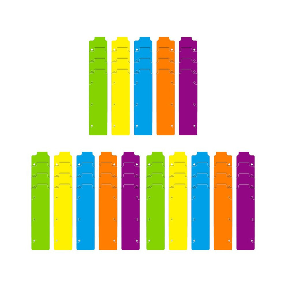 60 Pieces Snap-In Plastic Bookmark Binder Dividers Snap In Bookmark For Planner Multicolor Plastic Bookmark 4711462289709