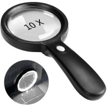 Magnifying Glass with Light, 10x Handheld Large Magnifying Glass 12 Led