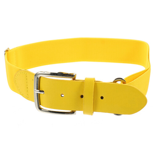 Gelber Elastischer Baseball Gürtel Imitat Leder Für