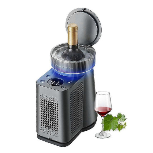 Electric Wine Chiller,34F-68F Temperature Control Single Bottle Portable Cooler for Red/White Win