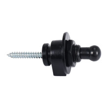 Strap Lock Straplocks Ronde Kop voor Elektrische Gitaar Bas Zwart