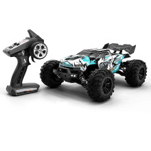 (1 battery, Blue) RC Car 2.4Ghz 70KM/H High Speed 1/16 Off Road RC Trucks Brushless Motor LED Light 4WD Vehicle Racing