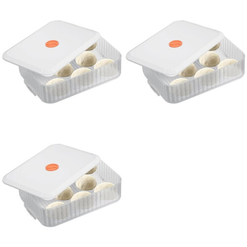 3X Pizza Dough Proofing Box, Stackable Pizza Dough Container W/Lid , Bread Fermentation Storage Boxes, Dough Rising Box