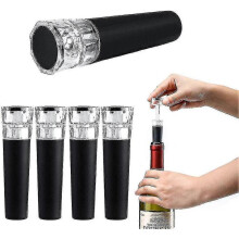 6 Pieces Wine Bottle Stopper, Silicone Wine Stoppers, Vacuum Wine Stoppers, - Pjun