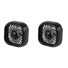 2X Ventilateur de Climatisation de Voiture, Lumière Ambiante Colorée et Dégradée, Ventilateurs de Sortie D'Air pour Voiture