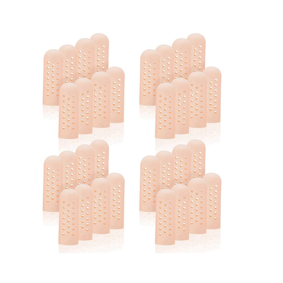 32Pcs Silicone Finger Protectors, Breathable Finger Caps, Fingertips Covers, Finger Sleeves Support for Finger Cracking