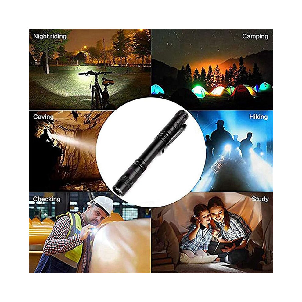 Photos - Flashlight 4PC LED  - High Lumen, Zoomable, Water Resistant Light - Pocket-Size Small LED 