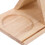 hölzernes dreieckiges bücherregal mit becherhalter, buchhalter 5