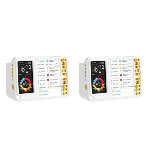 2X Visual Timer for Kids Adults, ADHD Timer with Planning Board for Schedules, Task Timer Toddler Visual Timer