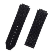 (Black) Watch Band Compatible Hublot Big Bang Silicone 24mm 25mm Waterproof Men Watch Strap Chain Watch Accessories Rubber Watch Bracelet Chain