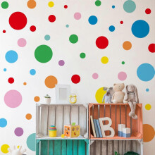 Wall Stickers & Murals Polka Dots Wall Decals Peel And Stick 9 Sheets Of Wall Stickers for Bedroom Living Room Bathroom Kitchen Polka Dots Wall Decals