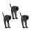 3Pcs Black Silicone Dog Butt Toothpaste Topper 1