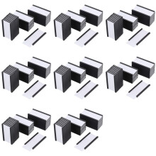 240X Magnetic Label Holders 1inchx 2inch with White Card Inserts and Clear Plastic Protectors Magnetic Data Card Holders
