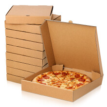 10Stück To-Go-Pizza-Box Aus Verdicktem Kraftpapier Für Mitnahme Lieferung