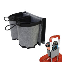 2 in 1 Luggage Cup Holder for Travel, Dual Drink Organizer for Suitcase Coffee Cups, Hands Use