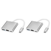 2X Type-C Adapter Cable Converter for USB-C Digital AV Multiport Adapter MJ1K2AM/A and USB New FW3