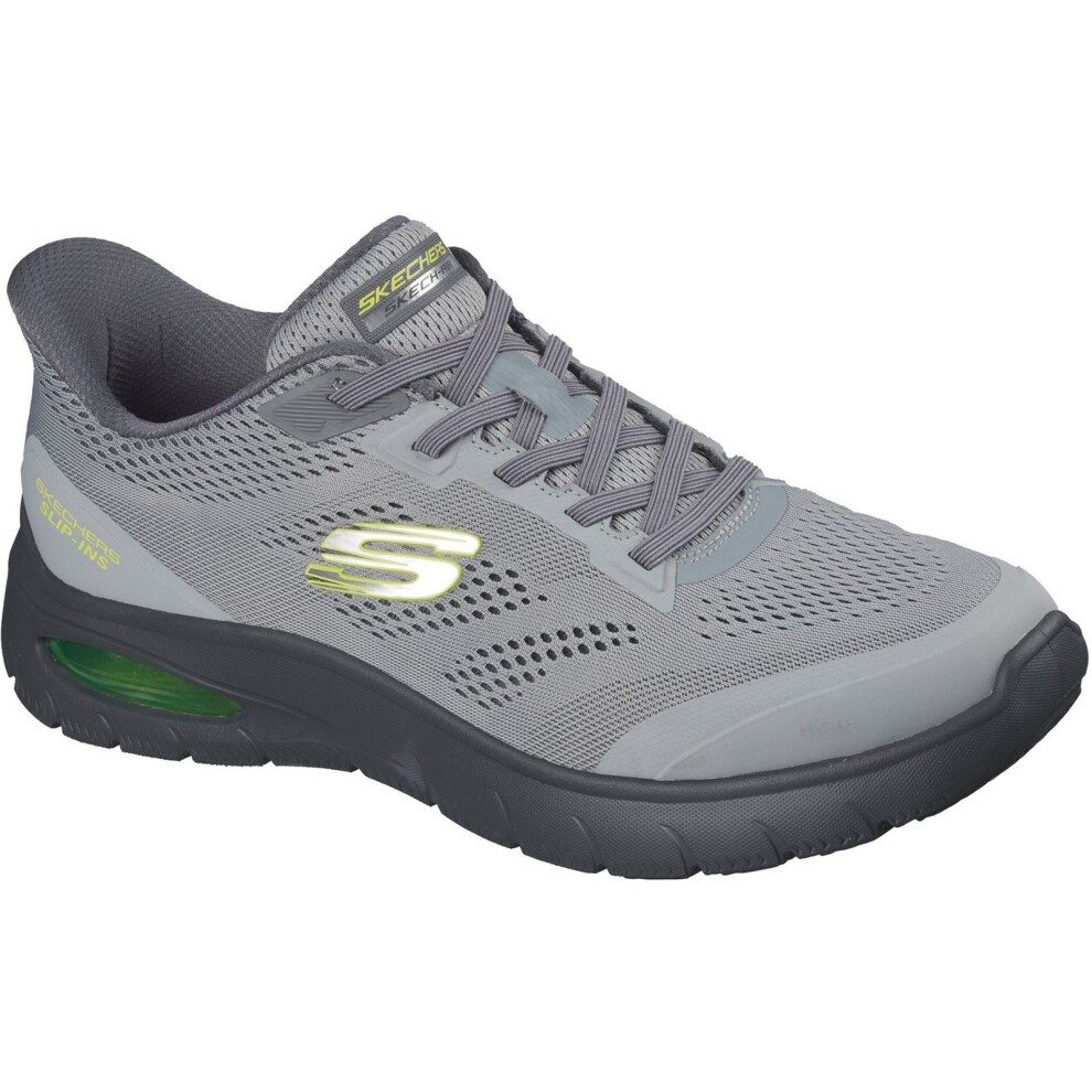 Skechers (, ) Skech-Air Summits Textile Men's Charcoal/Lime Trainers