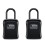 2X Outdoor Password Key Boxs Extended Locking Hook Steel Wire Hanging Key Storage Waterproof Key 4 Digit Code Box Black 1