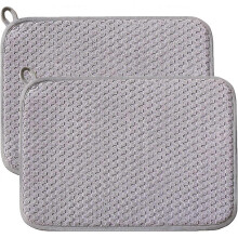 Dish Drying Mats for Kitchen Counter 2 Pcs, Dish Drying Pads Absorbent, Washable Microfiber Dishes Drainer Mats - DD