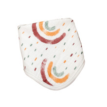 Soft Absorbent Baby Bandana Bibs Cotton Burp Cloths and Washcloths Reusable Gift Set for Feeding