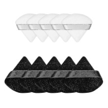 10 Pieces Pure Powder Puff Face Trianglesoft Makeup Powder Puff for Loose Powdermineral Powder Body Powder Makeup Tool