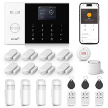 Wireless Home Security System 21 Piece Smart Alarm Kit with Tuya App Control, Alexa Compatible, RealTime Alerts