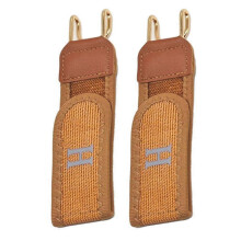 (2pcs, Brown) SQLX Invisible Tactical Metal Hook Elastic Belt - Unisex Buckle-Less Waistband for Outdoor Work & EDC Gear Hk