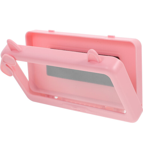 Support Téléphone Mural Rose Pièce Étanche Ouvert Fermé